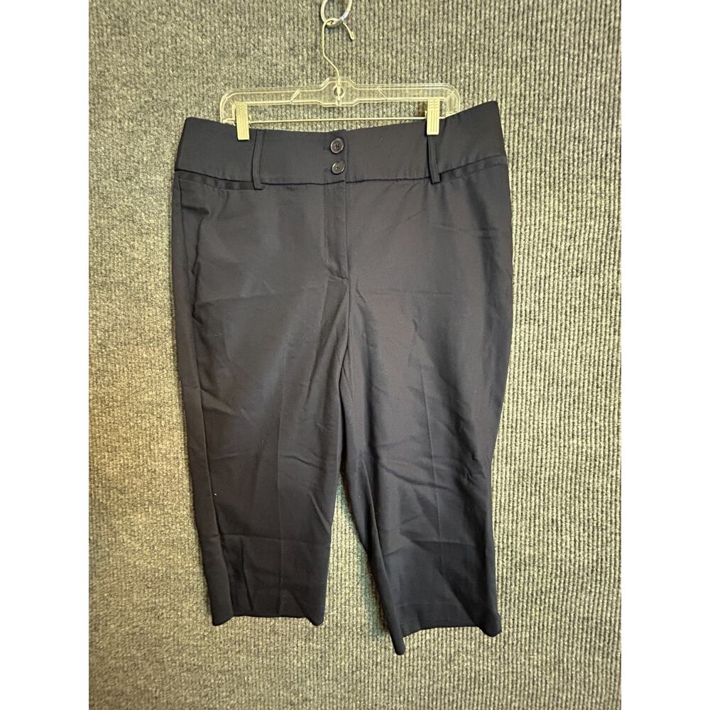 Lane Bryant Pants Women’s 14 Capri Cropped Black Stretch Cotton Blend
